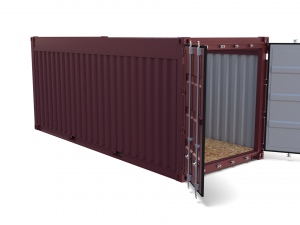 20ft shipping container open top no cover 3D मॉडल