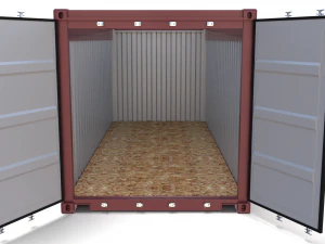 20ft shipping container open top no cover 3D Model