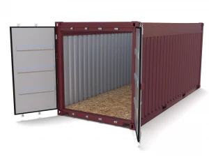 20ft shipping container open top no cover 3D Model