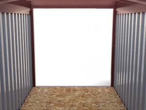 20ft shipping container open top no cover 3D Model