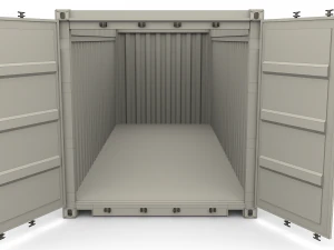20ft shipping container open top no cover 3D Model