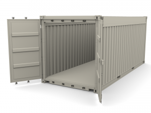 20ft shipping container open top no cover 3D मॉडल