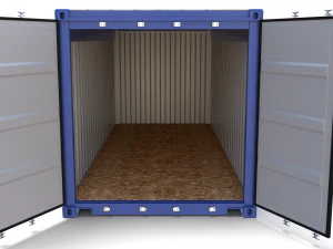 20ft shipping container open top 3D Model