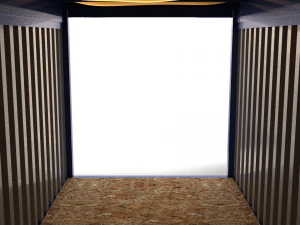 20ft shipping container open top 3D Model