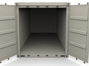 20ft shipping container open top 3D Model