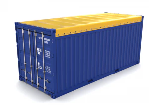 20ft shipping container open top 3D Model