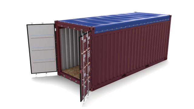 20ft shipping container open top 2 3D मॉडल .c4d .max .obj .3ds .fbx .stl .blend 