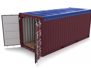 20ft shipping container open top 2 3D मॉडल