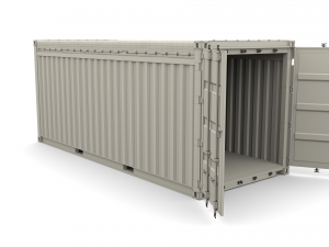 20ft shipping container open top 2 3D मॉडल