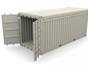 20ft shipping container open top 2 3D मॉडल