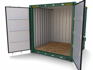 8ft shipping container 3D Model