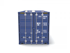 20ft shipping container blue 3D Model