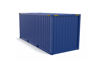 20ft shipping container blue 3D मॉडल