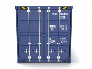 20ft shipping container blue 3D मॉडल