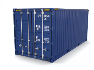 20ft shipping container blue 3D Model