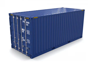 20ft shipping container blue 3D Model