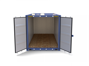 20ft shipping container blue 3D मॉडल