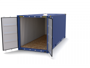 20ft shipping container blue 3D मॉडल