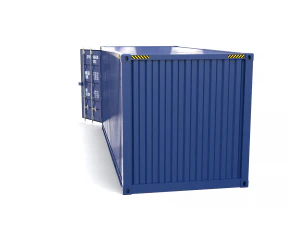 20ft shipping container blue 3D Model