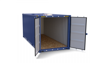 20ft shipping container blue 3D मॉडल
