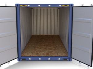 20ft shipping container blue 3D मॉडल