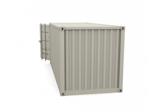 20ft shipping container blue 3D मॉडल