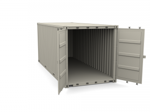20ft shipping container blue 3D मॉडल