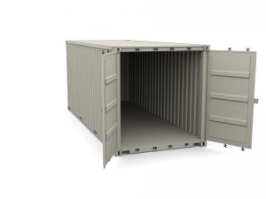 20ft shipping container blue 3D Model