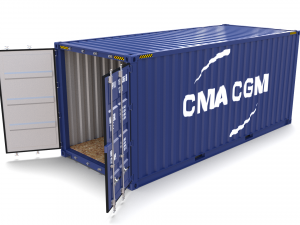 20ft shipping container cma cgm 3D मॉडल