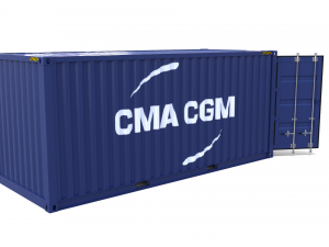 20ft shipping container cma cgm 3D मॉडल