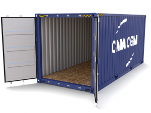 20ft shipping container cma cgm 3D मॉडल