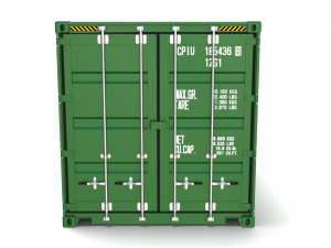 20ft shipping container evergreen 3D मॉडल