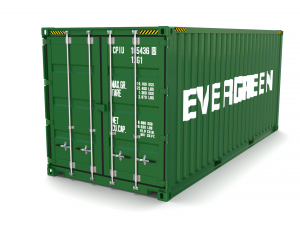 20ft shipping container evergreen 3D मॉडल
