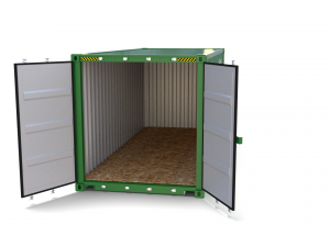 20ft shipping container evergreen 3D मॉडल
