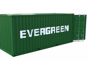 20ft shipping container evergreen 3D मॉडल