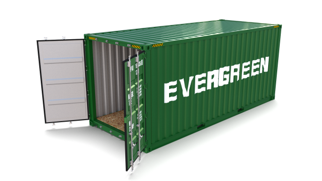 20ft shipping container evergreen 3D मॉडल .c4d .max .obj .3ds .fbx .stl .blend 
