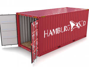 20ft shipping container hamburg sud 3D मॉडल