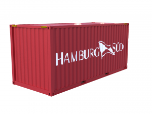 20ft shipping container hamburg sud 3D मॉडल