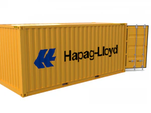 Cont&ecirc;iner de transporte de 20 p&eacute;s hapag lloyd Modelo 3D