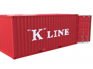 20ft shipping container k line 3Dモデル