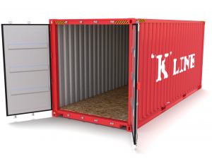 20ft shipping container k line 3Dモデル