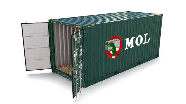 20ft shipping container mol 3D Model .c4d .max .obj .3ds .fbx .stl .blend 