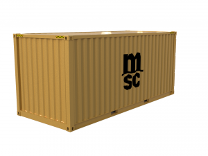 20ft shipping container msc 3D मॉडल