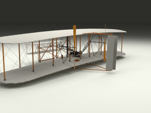 rocket locomotive and wright flyer pack 3Dモデル