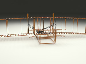 rocket locomotive and wright flyer pack 3Dモデル