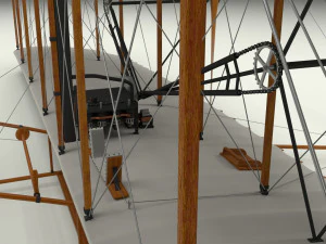 rocket locomotive and wright flyer pack 3D Model