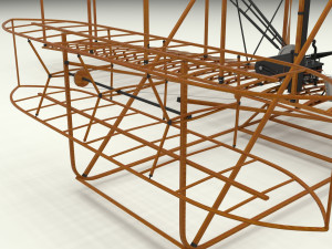 rocket locomotive and wright flyer pack 3Dモデル