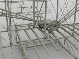 rocket locomotive and wright flyer pack 3Dモデル