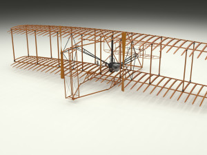 rocket locomotive and wright flyer pack 3Dモデル