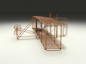 rocket locomotive and wright flyer pack 3Dモデル